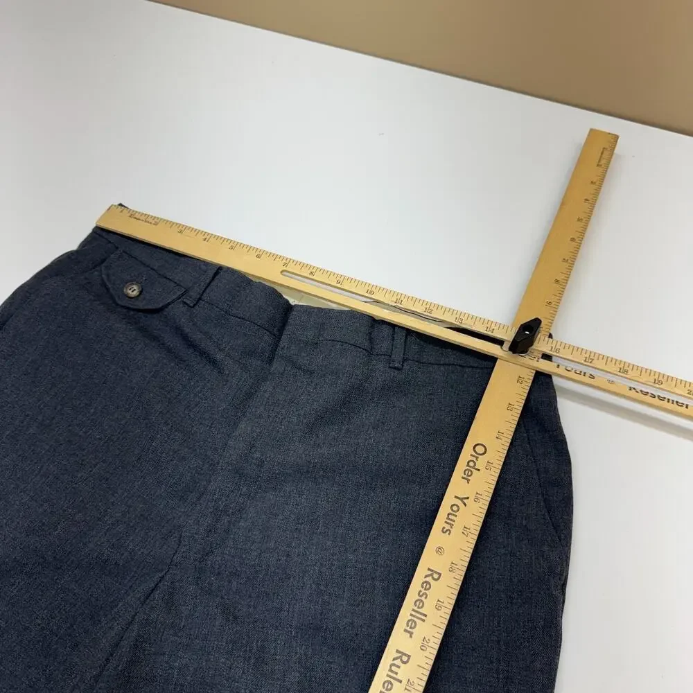 Mens 70s Vintage Oleg Cassini Grey Flare Disco Mod Western Slacks Pants 32x26